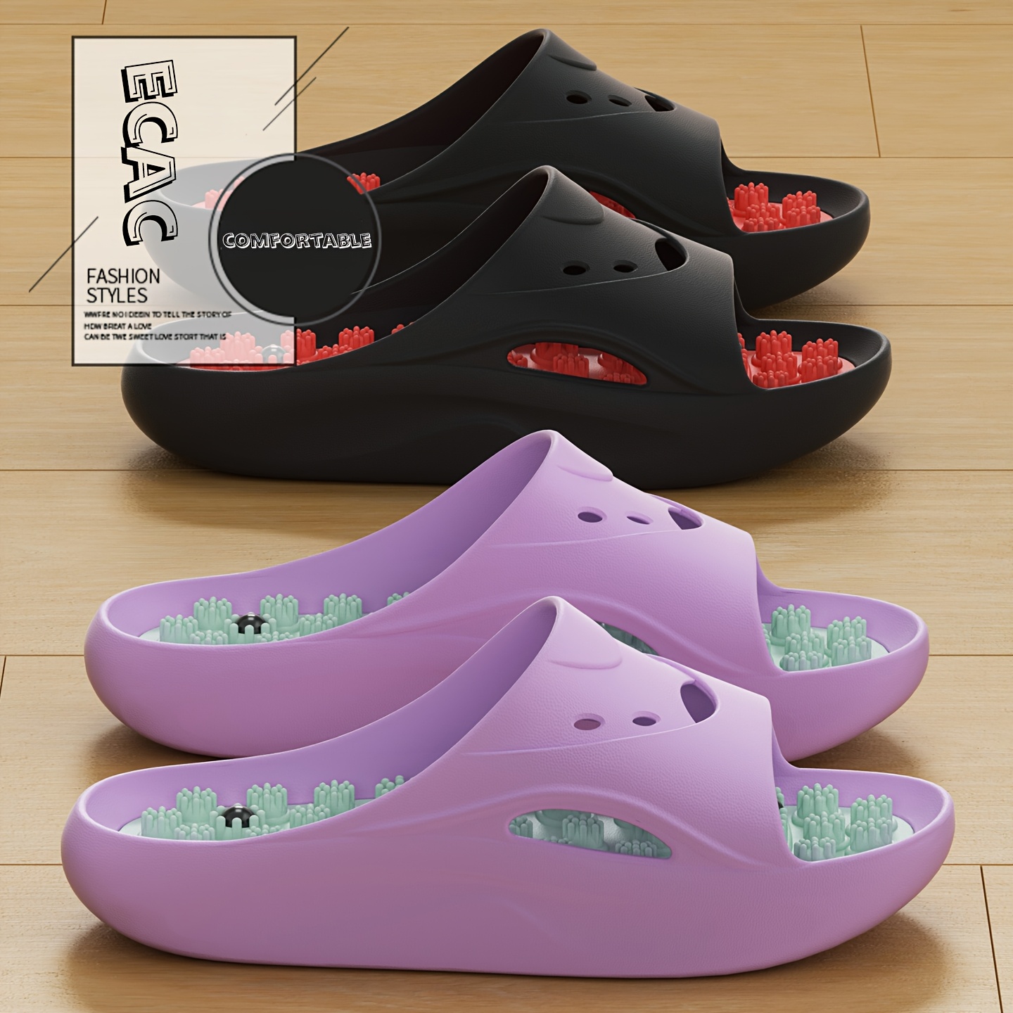 Men'S Shoes To Women'S Size - Sandal Pijat EVA Wanita Pria, Sol