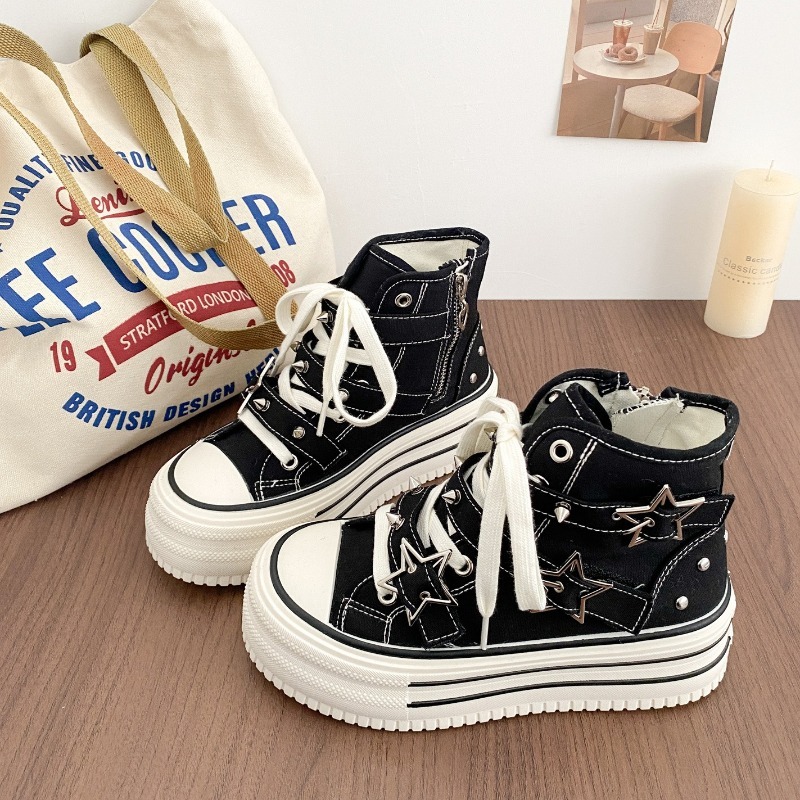 Canvas Sneaker High - Sepatu Wanita Versi Korea Baru Sepatu