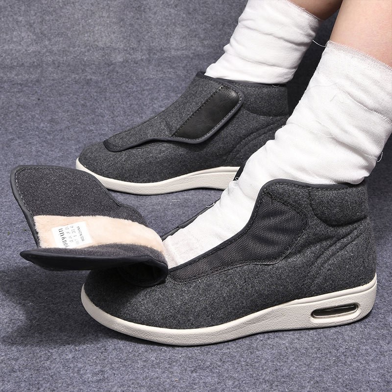 Men'S Shoes Diabetic - Sepatu Ortopedi Winter Velvet untuk Kaki