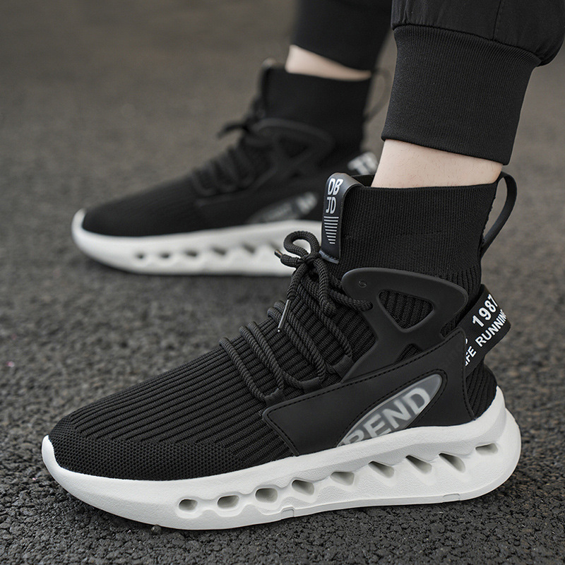 Sepatu Kaus Kaki Tinggi Pria T - Canvas Sneaker High ulasan dan harga