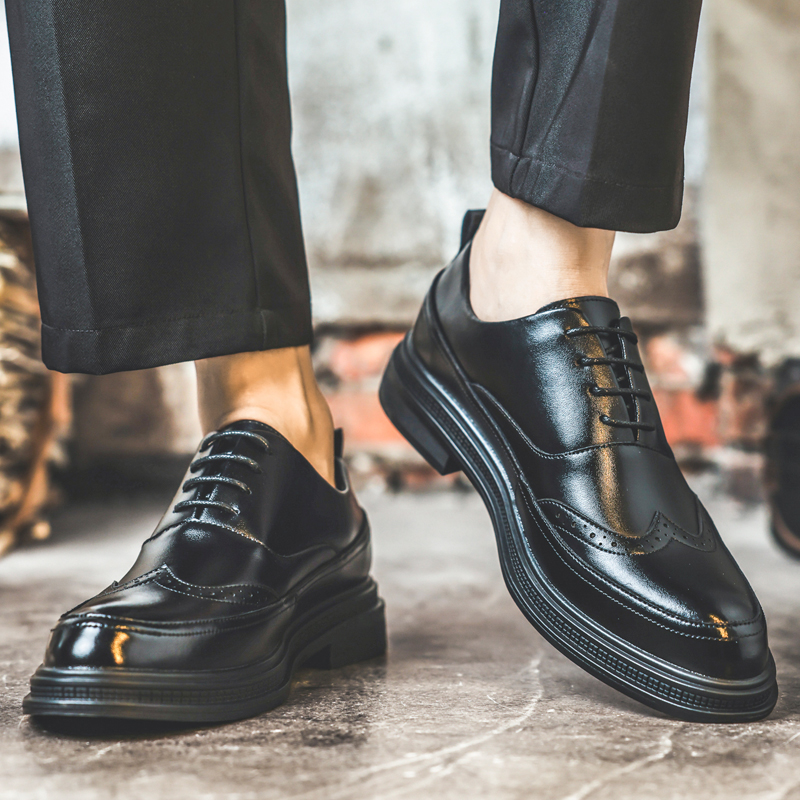 Sepatu Kulit Pria Penambah Tin - Men Shoes For Wedding ulasan dan harga