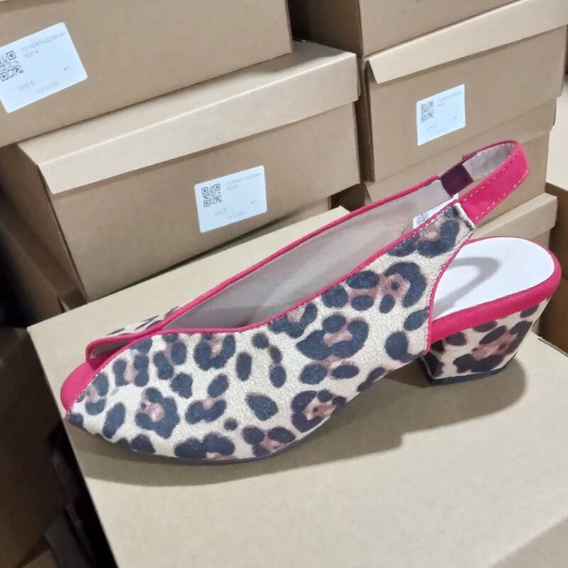 Sandal Wanita Motif Leopard Pe - Shoes Heels Men ulasan dan harga