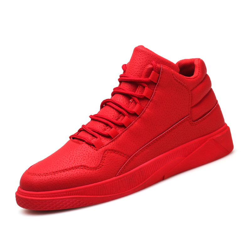 Sepatu Skate Kulit Merah High- - Men Shoes Red Bottom ulasan dan harga