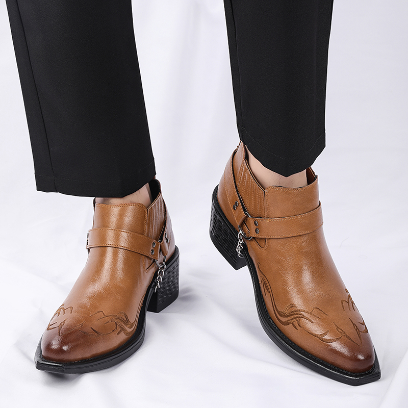 Sepatu Bot Kulit Sapi Coklat/H - Men Shoes For Wedding ulasan dan harga