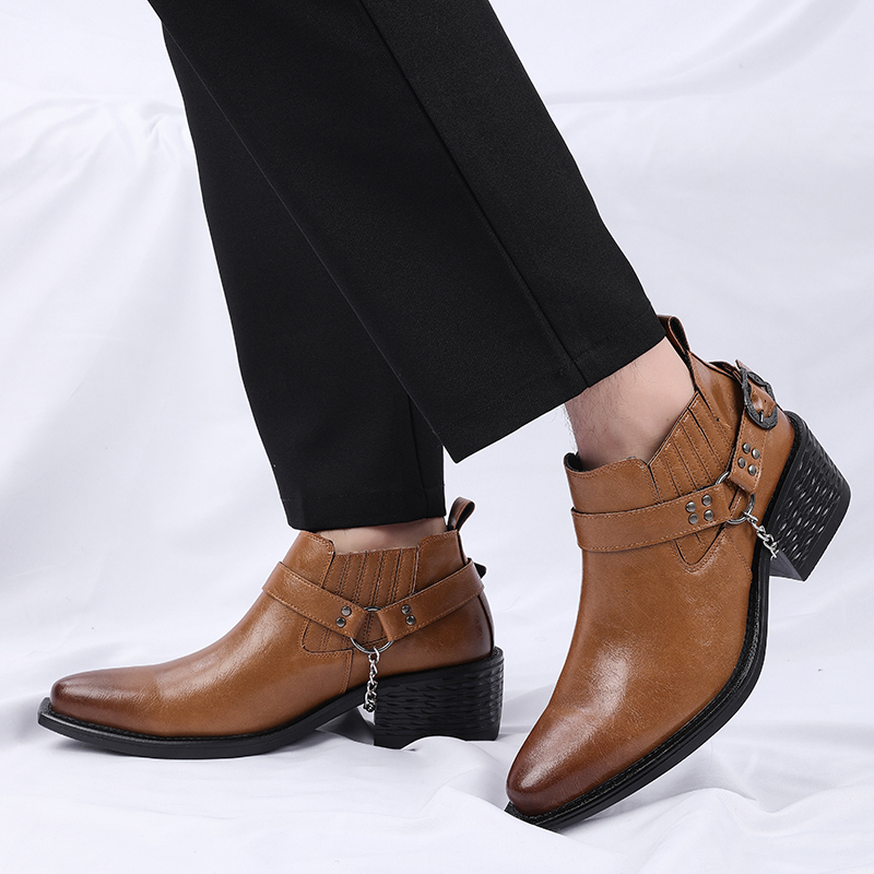 Sepatu Bot Kulit Sapi Coklat/H - Men Shoes For Wedding ulasan dan harga