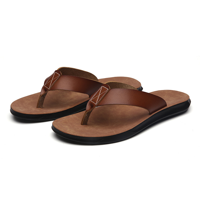 38-47 Sandal Jepit Kulit Itali - Men'S Shoes Popular ulasan dan harga