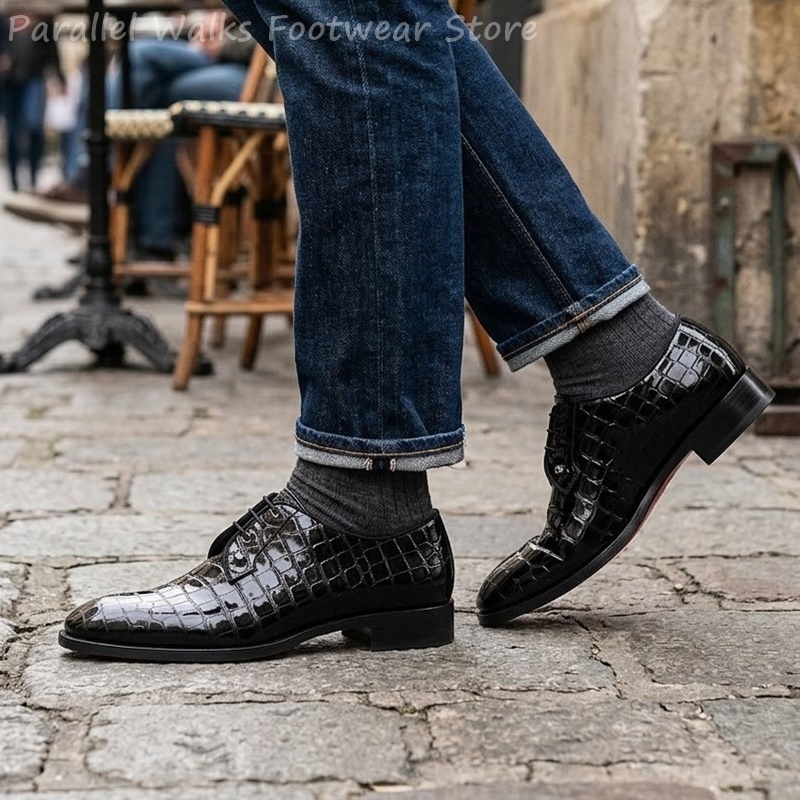 Sepatu Oxford Kulit Paten Pria - Men Shoes For Wedding ulasan dan harga
