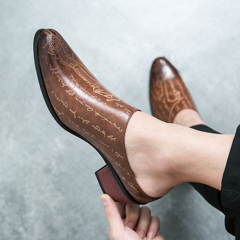 Sepatu Kulit Pria Cokelat Mode - Shoes Heels Men ulasan dan harga