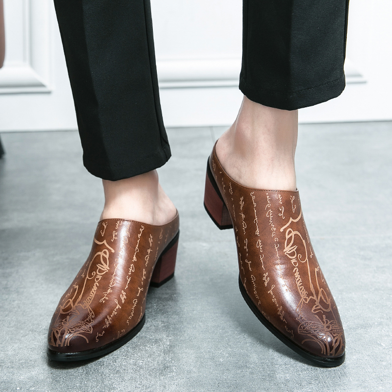 Sepatu Kulit Pria Cokelat Mode - Shoes Heels Men ulasan dan harga