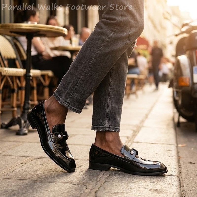 Sepatu Loafer Pria Hitam Kulit - Men Shoes For Wedding ulasan dan harga