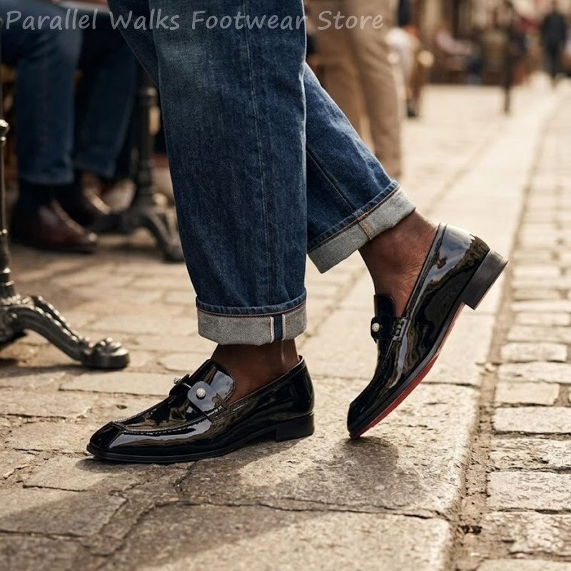 Sepatu Loafer Pria Hitam Kulit - Men Shoes For Wedding ulasan dan harga