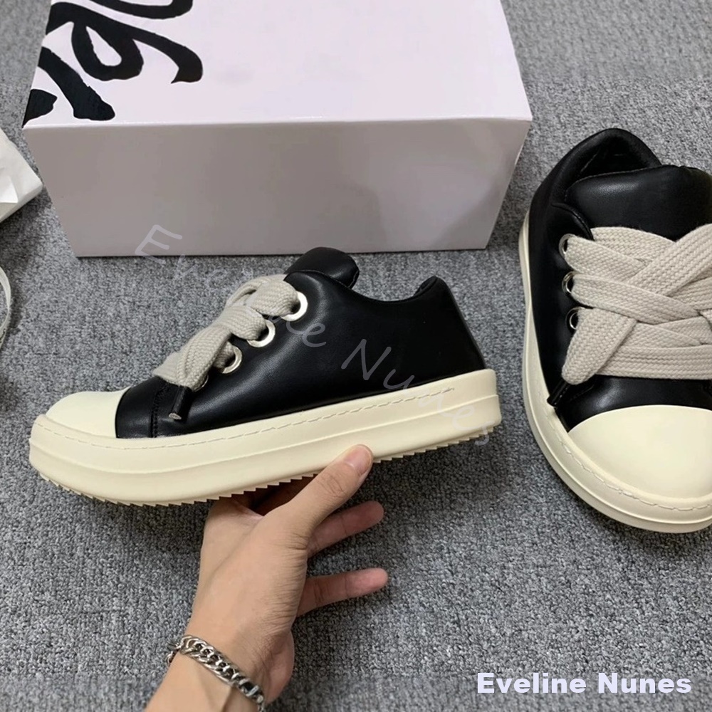 Sepatu Sneakers Platform Kulit - Canvas Sneaker High ulasan dan harga