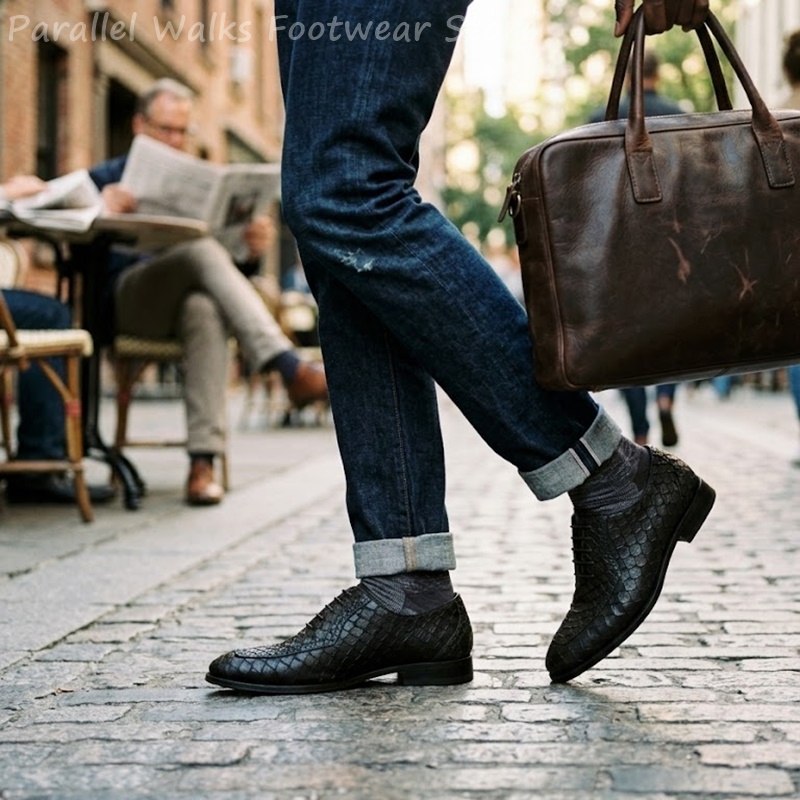 Sepatu Oxford Pria Kulit Embos - Men Shoes For Wedding ulasan dan harga