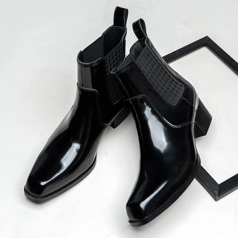 Sepatu Boots Kulit Paten Mewah - Men Shoes For Wedding ulasan dan harga