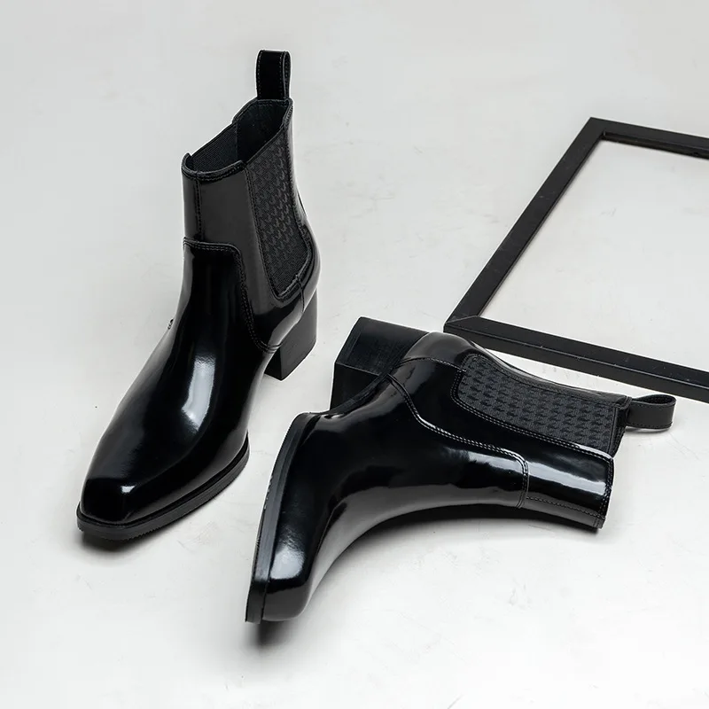 Sepatu Boots Kulit Paten Mewah - Men Shoes For Wedding ulasan dan harga
