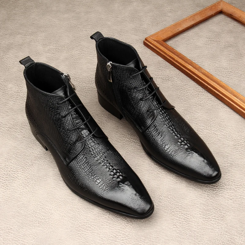 Sepatu Boots Kulit Asli Pria M - Men Shoes For Wedding ulasan dan harga